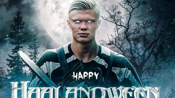 La terror¨ªfica felicitaci¨®n de Haaland para Halloween