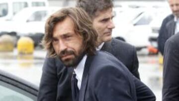 Pirlo, en el regreso del equipo a Italia.