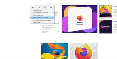Trucos Firefox: Cómo hacer captura de pantalla