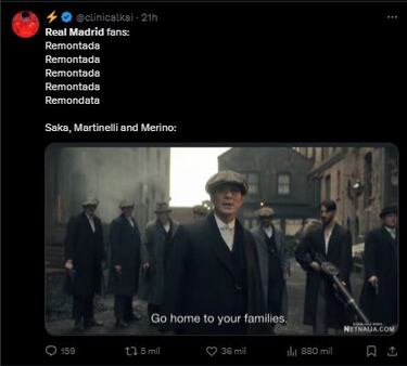 Las redes sociales no perdonaron la eliminación del Real Madrid en Champions League a manos del Arsenal. Fue victoria para los de Arteta 3-0 en la ida y 1-2 en la vuelta.