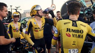Roglic y Kruijswijk, al suelo en el día torcido del Jumbo
