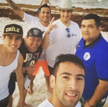 Mauricio Isla también se fue al caribe a pasar sus días de descanso.