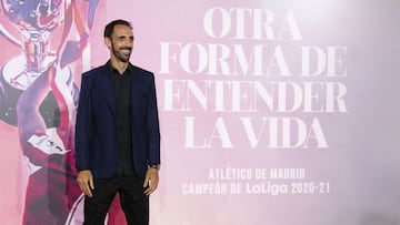 Juanfran en la presentaci&oacute;n del documental del Atl&eacute;tico.