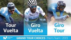 Nairo Quintana, Alejandro Valverde y Mikel Landa presentaron su calendario para la temporada 2019 en la presentaci&oacute;n del Movistar Team.
