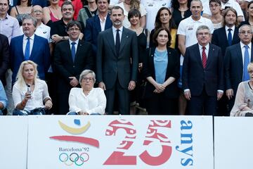A la celebración del 25 aniversario de Barcelona 92 asistieron Íñigo Méndez de Vigo, Carles Puigdemont, Felipe VI, Ada Colau y Thomas Bach entre otras personalidades.