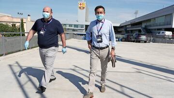 Josep Maria Bartomeu, con Óscar Grau.