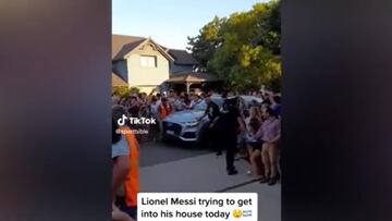 ¡Messi no podía entrar!: así fue la locura afuera de su casa en Argentina