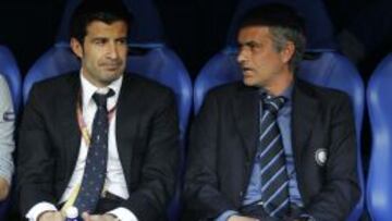 Figo con Mourinho.