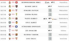 El Madrid-Levante se jugará el 17 de enero a las 14.00