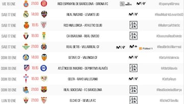 El Madrid-Levante se jugará el 17 de enero a las 14:00
