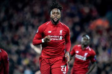 La celebración del cuarto gol por parte de Origi. 