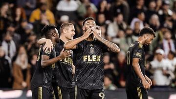 LAFC celebrando su triunfo ante Portland Timbers con gol de Bouanga,