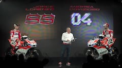 Lorenzo y Dovizioso, en la presentaci&oacute;n de Ducati.