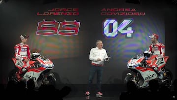 Lorenzo y Dovizioso, en la presentaci&oacute;n de Ducati.