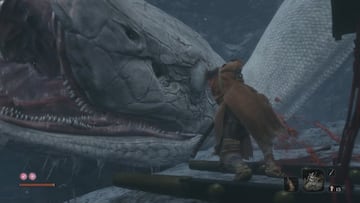Sekiro: Shadows Die Twice - ¿Cómo escapar de la serpiente gigante en los Alrededores de Ashina?