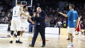 Real Madrid basketball team coach Pablo Laso