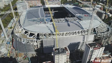 Las obras de remodelaci¨®n del estadio del Real Madrid siguen a buen ritmo y encaran la recta final para su estreno la pr¨®xima temporada.