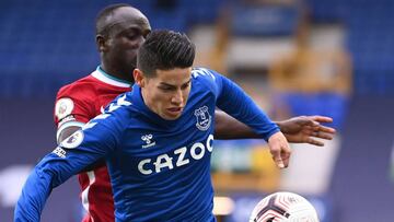 James Rodríguez, el mejor calificado en Everton vs. Livepool