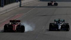 Leclerc (Ferrari SF90) y Bottas (Mercedes W10). F1 2019. 