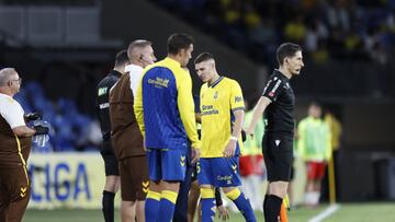 Milos Lukovic, tras ser expulsado.