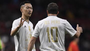 21/12/19 PARTIDO AMISTOSO EN EL WANDA METROPOLITANO ENTRE LA SELECCION DE ESPAÃ?A Y GOLD STANDARD EN BENEFICIO DE FUNDELA
1-2 WU XI DEL PIERO