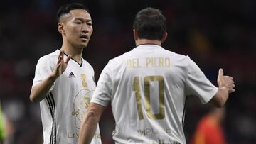 21/12/19 PARTIDO AMISTOSO EN EL WANDA METROPOLITANO ENTRE LA SELECCION DE ESPA&Atilde;A Y GOLD STANDARD EN BENEFICIO DE FUNDELA
 1-2 WU XI DEL PIERO