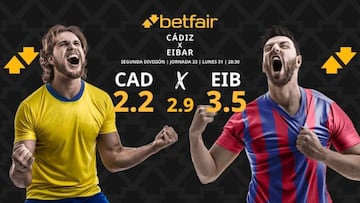 Cádiz CF vs. SD Eibar: horario, dónde ver, pronósticos y clasificación