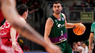 Jaime Fernández, durante un Unicaja - Manresa de la Basketball Champions League.