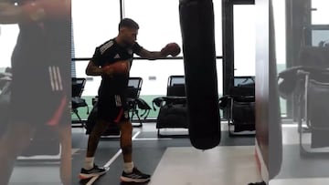 Otamendi y Ríos, así fue su reencuentro.