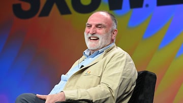 AUSTIN, TEXAS - MARCH 11: José Andrés speaks on stage at "The Stories We Tell Can Change the World" during the 2023 SXSW Conference and Festivals at Austin Convention Center on March 11, 2023 in Austin, Texas. (Photo by Amanda Stronza/Getty Images for SXSW)
