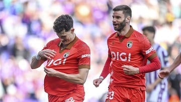 David González celebra su gol ante el Valladolid.