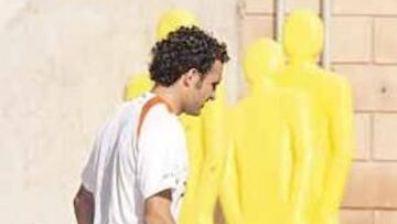 <b>DESAZÓN. </b>Baraja se retira preocupado del entrenamiento. Nadie sabe qué le pasa.