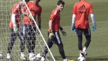 Jesús, Adán, Casillas y Diego López en Valdebebas.