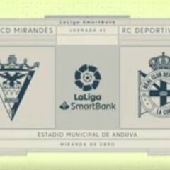 Resumen del Mirandés vs. Deportivo de LaLiga SmartBank