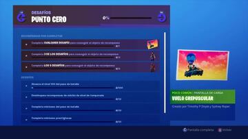 Fortnite Battle Royale: desaf&iacute;os de Punto Cero