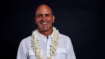 OAHU, HAWAII - JANUARY 26: Eleven-time WSL Champion Kelly Slater of the United States at the 2023 WSL Awards on January 26, 2023 at Oahu, Hawaii. (Photo by Brent Bialmann/World Surf League)