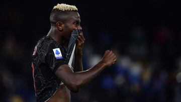 Victor Osimhen, jugador del N&aacute;poles, durante un partido.