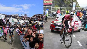 Imagen de ascensiones al Monte Zoncolan en el Giro de Italia 2014 y al Angliru en la Vuelta a Espa&ntilde;a 2017.