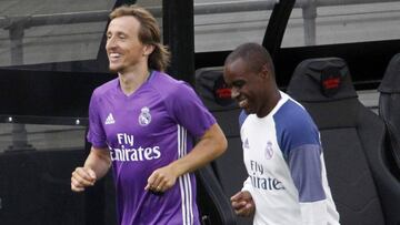 Modric empezó su pretemporada con una carrera muy ligera mientras que James y Ramos sí se unían al grupo.