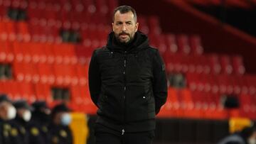 Diego Martínez, durante el Granada - Nápoles.