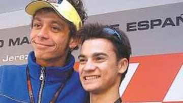 <b>AMIGOS. </b>Ahora se llevan bien, pero ¿qué sucederá si Pedrosa bate a Rossi en MotoGP?