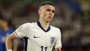 Phil Foden, jugador de la Selecci¨®n inglesa, durante un partido.