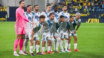 El once titular del Deportivo en Cádiz.