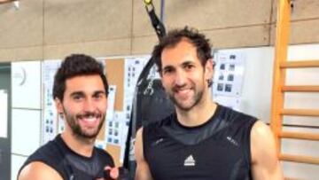 Arbeloa, junto a Diego López, en la imagen que subió a las redes sociales.