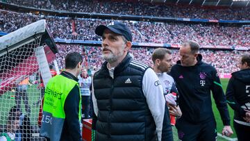 Munich (Germany), 27/04/2024.- Munich's coach Thomas Tuchel before the German Bundesliga soccer match between Bayern Munich and Eintracht Frankfurt in Munich, Germany, 27 April 2024. (Alemania) EFE/EPA/LEONHARD SIMON
