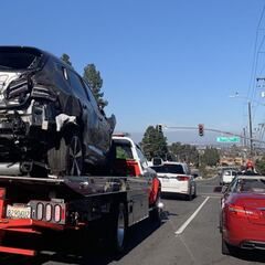 How fast was Tiger Woods driving his car?