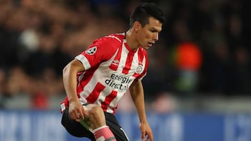 Hirving Lozano en la temporada 2018-2019 con el PSV.