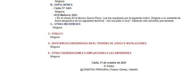 En el Mallorca estallan contra el arbitro: "?Es una p... verg¨¹enza!"