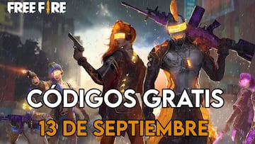 Free Fire hoy 13 de septiembre, códigos gratis.