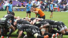 Alhambra Nievas arbitra la final de la Copa del Rey de Rugby entre El Salvador y la Santboiana.